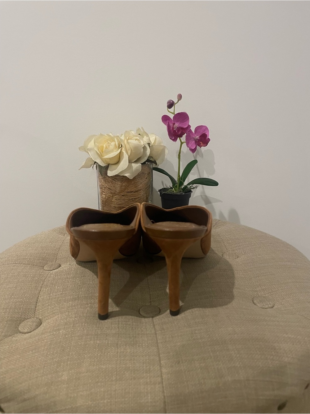 Vince Camuto Cognac Suede Pointed-Toe Mule - Size 9 - Picture 6 of 14